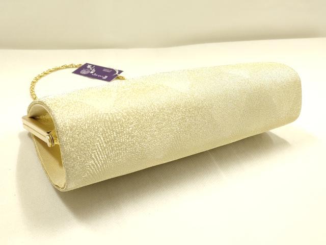 平和屋着物▼和装小物　和装バッグ・草履セット　ハンドバッグ　チェーンバッグ　金糸　逸品　未使用　AABK4205ay