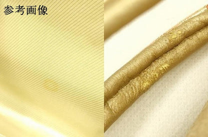 平和屋着物▼和装小物　和装バッグ・草履セット　佐賀錦　ハンドバッグ　チェーンバッグ　几帳花文　金糸　帯地使用　逸品　AABK4206ay