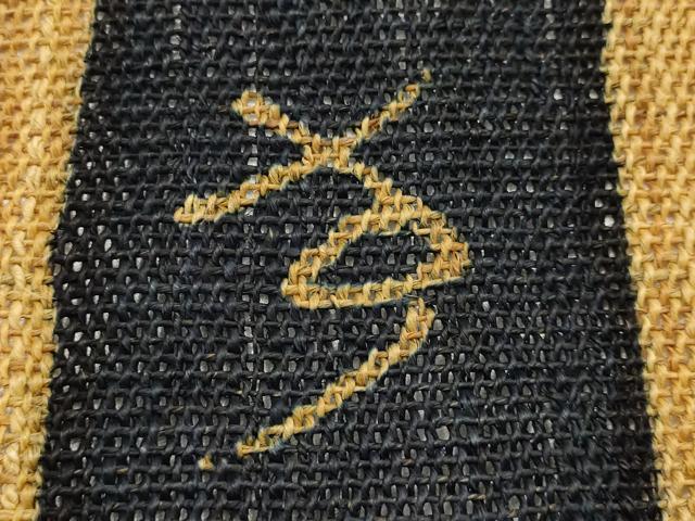 平和屋本店●古代原始布　科布　和装小物　暖簾　染色作家 菅原匠　藍染　蕨に揚羽蝶　間仕切り　上代48万　逸品　未使用　AABK4233ay