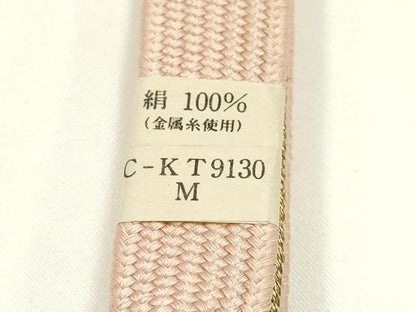平和屋着物▼和装小物　上質な帯締め　高麗組　金糸　暈し　正絹　逸品　未使用　AABK4241ay