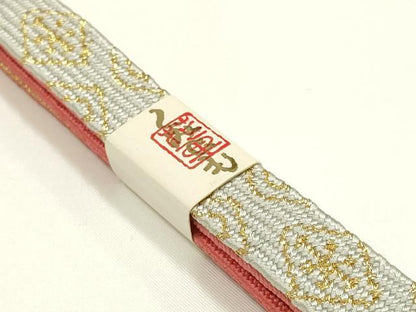 平和屋着物▼和装小物　上質な帯締め　高麗組 綾出し　金糸　暈し　正絹　逸品　未使用　AABK4243ay