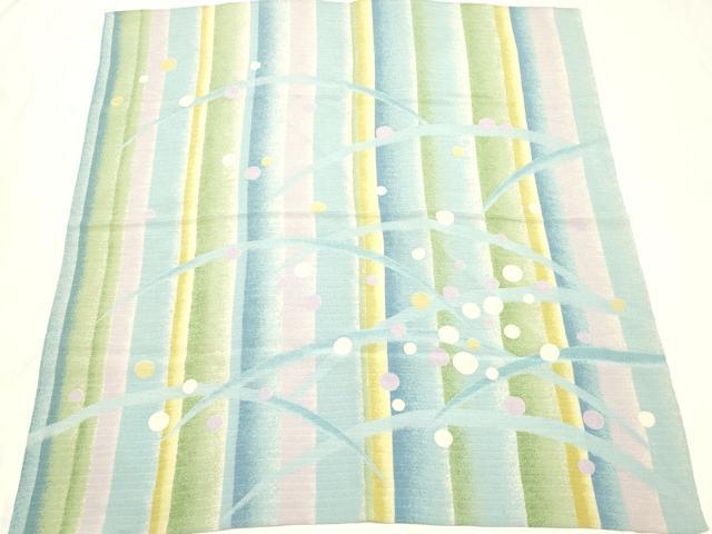 平和屋着物●和装小物　風呂敷　露芝　縞　えり善扱い　共箱付き　逸品　AABK4256ay