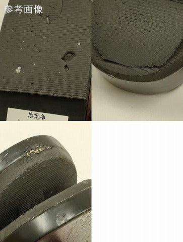 平和屋着物●撫松庵　和装小物　下駄　桐下駄　鼻緒:赤　麻の葉　逸品　AABK4265ay