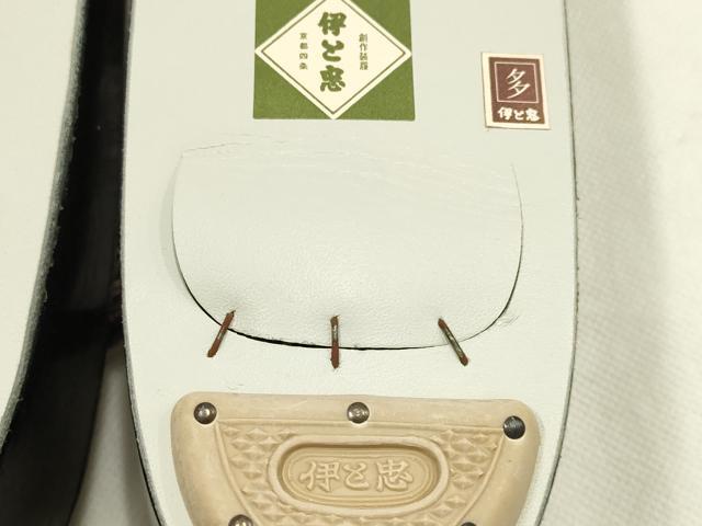 平和屋着物●和装小物　和装草履　伊と忠　幾何学模様　逸品　未使用　AABK4270ay