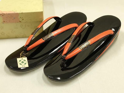 平和屋着物●和装小物　和装草履　伊と忠　金彩　本革製品　逸品　未使用　AABK4273ay