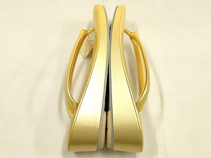 平和屋着物●和装小物　和装草履　伊と忠　暈し　本革製品　逸品　未使用　AABK4274ay