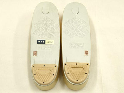 平和屋着物●和装小物　和装草履　伊と忠　暈し　本革製品　逸品　未使用　AABK4274ay