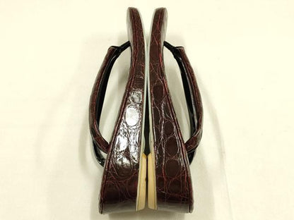 平和屋着物●和装小物　和装草履　伊と忠　本革製品　逸品　未使用　AABK4275ay