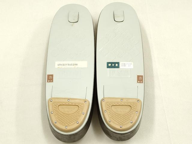平和屋着物＊夏物　和装小物　和装草履　伊と忠　網代　本革製品　逸品　未使用　AABK4277ay