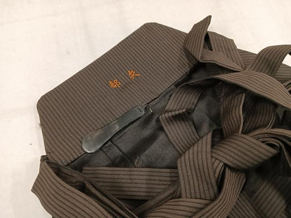平和屋着物●男性　行灯袴　縞　正絹　逸品　AABK4281ph