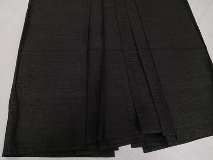 平和屋着物●男性　行灯袴　紬地　黒緑色　正絹　逸品　AABK4282ph