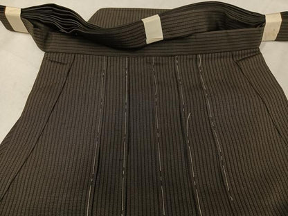 平和屋着物●男性　馬乗り袴　縞　正絹　逸品　未使用　AABK4283ph