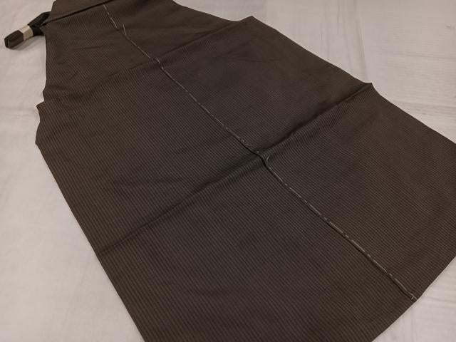 平和屋着物●男性　馬乗り袴　縞　正絹　逸品　未使用　AABK4283ph