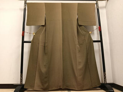 平和屋着物●上質な小紋　間道　正絹　逸品　AABK4286ph
