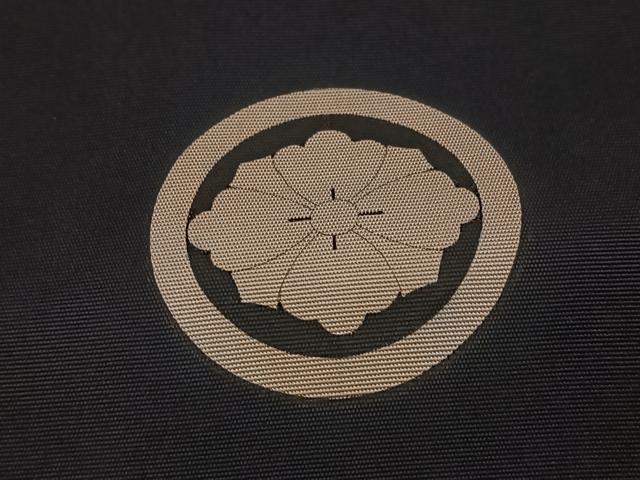 平和屋着物●男性　黒紋付　正絹　逸品　AABK4291ph