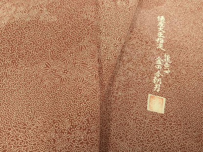 平和屋着物●伝統工芸士　金田今朝男　江戸小紋　寄せ小紋柄　正絹　逸品　AABK4293ph