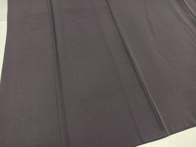 平和屋着物○上質な色無地 紫鼠色 正絹 逸品 AABK4294ph
