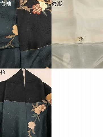 平和屋着物●訪問着　駒刺繍　扇面花文　金彩　やまと誂製　正絹　逸品　AABK4295ph