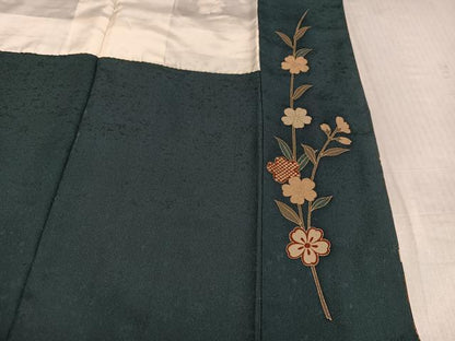 平和屋着物●訪問着　駒刺繍　扇面花文　金彩　やまと誂製　正絹　逸品　AABK4295ph