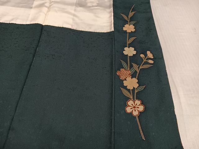 平和屋着物●訪問着　駒刺繍　扇面花文　金彩　やまと誂製　正絹　逸品　AABK4295ph