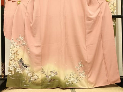 平和屋着物●豪華振袖　女人花文　暈し染め　金彩　やまと誂製　正絹　逸品　AABK4297ph