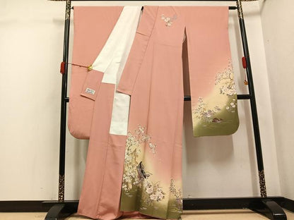 平和屋着物●豪華振袖　女人花文　暈し染め　金彩　やまと誂製　正絹　逸品　AABK4297ph