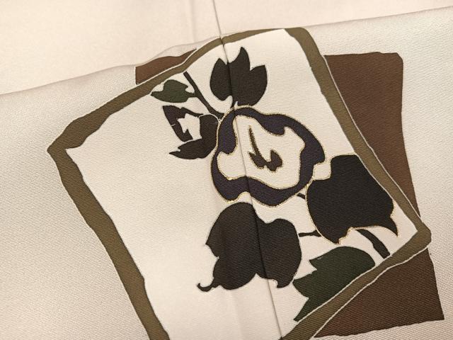 平和屋着物●豪華色留袖　作家物　駒刺繍　色紙草花文　金彩　正絹　逸品　未使用　AABK4306ph