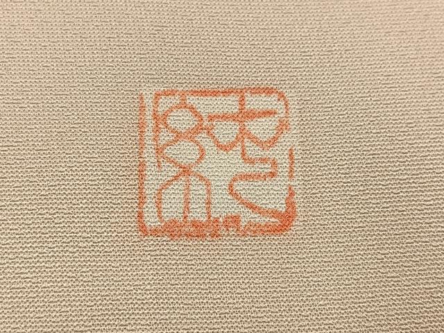 平和屋着物●豪華色留袖　作家物　駒刺繍　色紙草花文　金彩　正絹　逸品　未使用　AABK4306ph