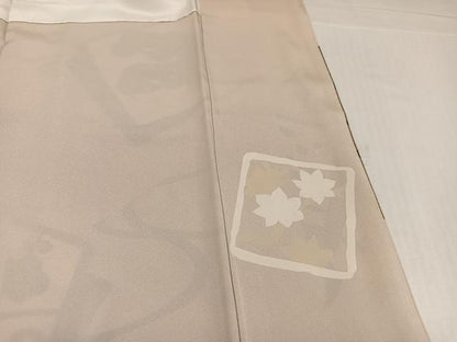 平和屋着物●豪華色留袖　作家物　駒刺繍　色紙草花文　金彩　正絹　逸品　未使用　AABK4306ph
