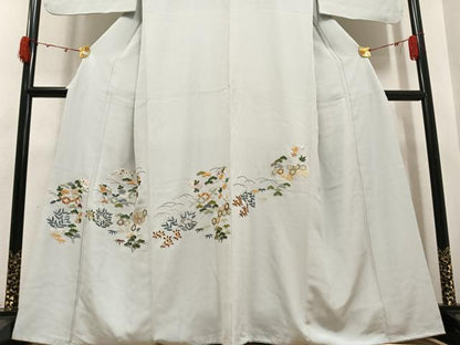 平和屋着物●豪華色留袖　総刺繍　松竹梅吉祥文　金糸　正絹　逸品　AABK4307ph