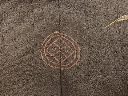平和屋着物●訪問着　刺繍　風景草花文　暈し染め　金銀彩　正絹　逸品　AABK4313ph