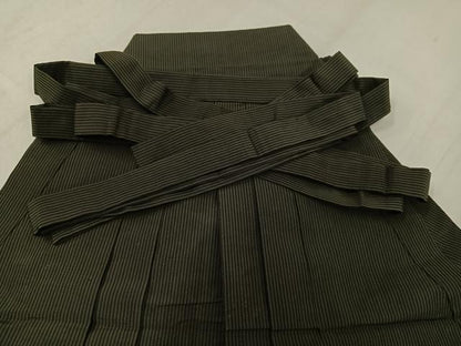 平和屋着物●男性　馬乗り袴　縞　正絹　逸品　AABK4320ph