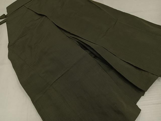 平和屋着物●男性　馬乗り袴　縞　正絹　逸品　AABK4320ph