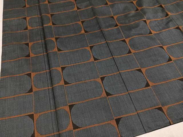 平和屋着物●本場大島紬　7マルキ　幾何学文様　正絹　逸品　AABK4350ph