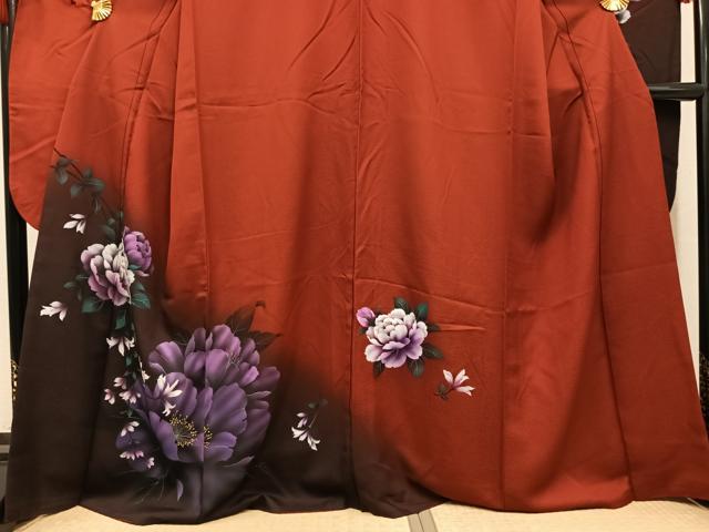 平和屋着物●豪華振袖　草花文　暈し染め　正絹　逸品　AABK4355ph