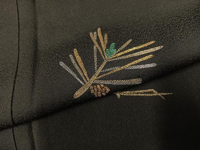 平和屋着物●訪問着　総刺繍　駒刺繍　蘇州刺繍　松葉　金銀糸　正絹　逸品　AABK4365ph