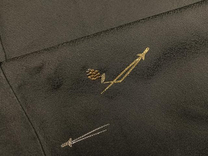 平和屋着物●訪問着　総刺繍　駒刺繍　蘇州刺繍　松葉　金銀糸　正絹　逸品　AABK4365ph