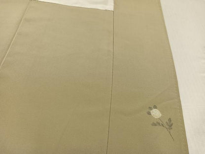 平和屋着物●十日町　名門　滝泰謹製　訪問着　絞り　草花文　暈し染め　金彩　正絹　逸品　AABK4371ph