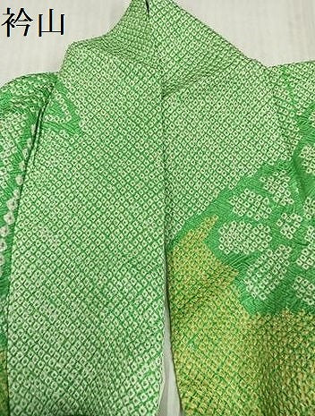平和屋着物●訪問着　絞り　駒刺繍　花尽くし　正絹　逸品　AABK4372ph