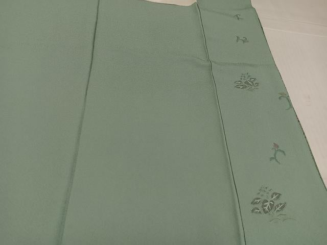 平和屋着物●訪問着　総刺繍　中国三大刺繍　汕頭刺繍　スワトウ刺繍　更紗唐草文　暈し染め　金糸　正絹　逸品　AABK4377ph