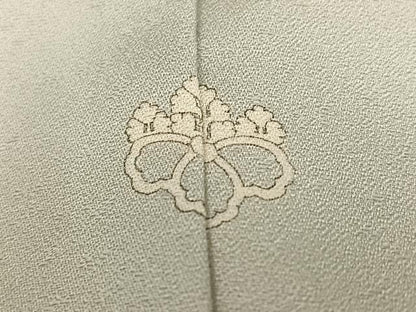 平和屋着物●訪問着　駒刺繍　草花文　金彩　正絹　逸品　AABK4385ph