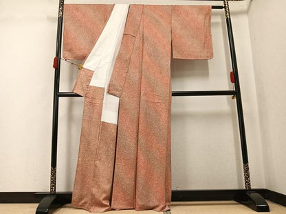 平和屋着物●上質な小紋　辻が花地紋　暈し染め　正絹　逸品　未使用　AABK4387ph