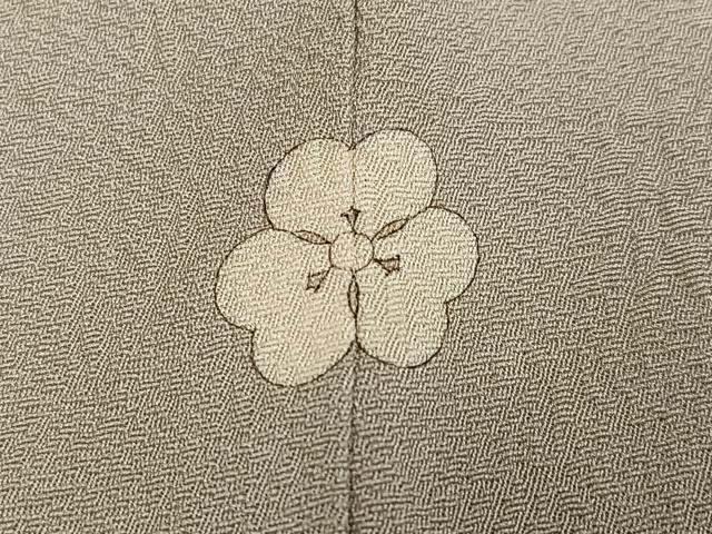 平和屋着物●京加賀友禅　百貫達雄監修　色無地　草花地紋　正絹　逸品　AABK4392ph