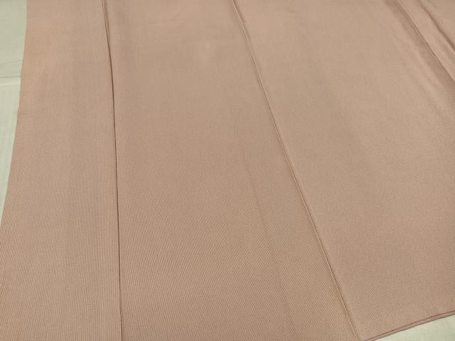 平和屋着物●江戸小紋　万筋　一斤染色×象牙色　正絹　逸品　AABK4397ph