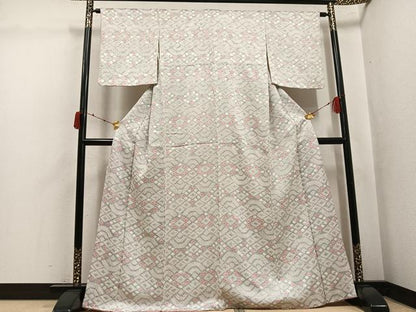 平和屋着物●上質な小紋　総絞り　吉祥文　正絹　逸品　AABK4403ph