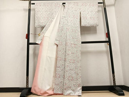 平和屋着物●上質な小紋　総絞り　吉祥文　正絹　逸品　AABK4403ph