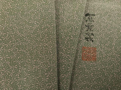 平和屋着物●江戸小紋　作家物　萬葉染　蜻蛉　とんぼ　正絹　逸品　AABK4411ph