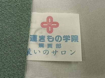 平和屋着物●上質な色無地　鶸茶色　正絹　逸品　未使用　AABK4412ph