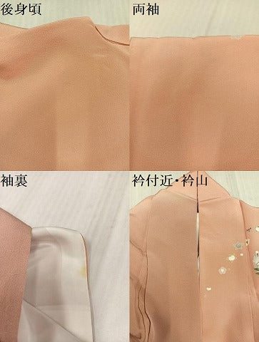 平和屋着物●訪問着　駒刺繍　草花文　暈し染め　金彩　正絹　逸品　AABK4417ph