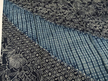平和屋着物●藍造り国選定無形文化財　藍師・佐藤昭人　訪問着　草花文　正絹　逸品　AABK4422ph